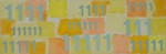 Feld mit numerischen Elementen, 2008, Acryl auf Leinwand, 50x150cm