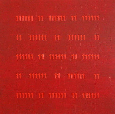Numerisches Feld, 2012, Öl auf Leinwand, 125x125cm