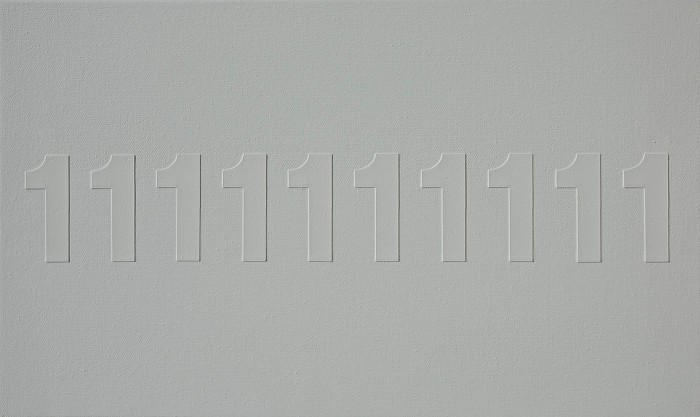 Numerische Reihe, 2010, Öl auf Leinwand, 30x50cm