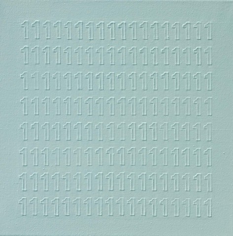 Numerische Reihen, 2005, Öl auf Leinwand, 50x50cm