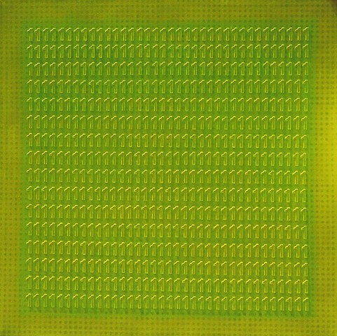 Numerischer Block, 2005, Öl auf Leinwand, 200x200cm