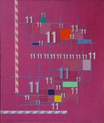 Numerisches Feld, 1996, Öl auf Leinwand, 140x119cm