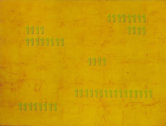 Numerisches Feld,  2005, Öl auf Leinwand, 60x80cm
