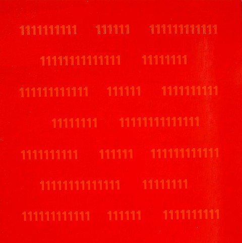 Numerisches Feld, 2007, Öl auf Leinwand, 200x200cm