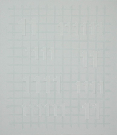 Numerisches Feld, 2013, Öl auf Leinwand, 83x72cm